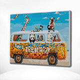 Schilderen op nummer Bus met Dieren