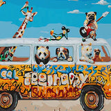 Schilderen op nummer Bus met Dieren