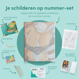 Schilderen op nummer Dikke Dames Toilet