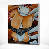 Schilderen op nummer Dikke Dames Toilet