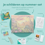 Schilderen op nummer Dinosaurus