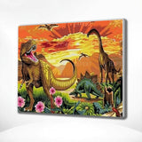 Schilderen op nummer Dinosaurus