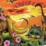 Schilderen op nummer Dinosaurus