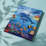 Schilderen op nummer Dolfijnen en Vissen