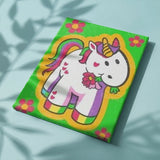 Schilderen op nummer Eenhoorn met Rode Bloemen