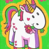 Schilderen op nummer Eenhoorn met Rode Bloemen