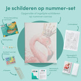 Schilderen op nummer Flamingo met Kroon