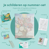 Schilderen op nummer Gekleurde Bloemen in een Vaas