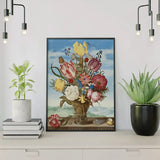 Schilderen op nummer Gekleurde Bloemen in een Vaas