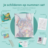 Schilderen op nummer Gekleurde Bulldog