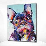 Schilderen op nummer Gekleurde Bulldog