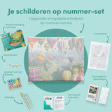 Schilderen op nummer Gekleurde Luchtballonnen