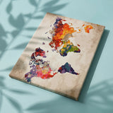 Schilderen op nummer Gekleurde Wereldkaart