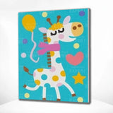 Schilderen op nummer Giraf met Ballon