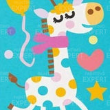 Schilderen op nummer Giraf met Ballon