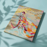 Schilderen op nummer Hert met Vrolijke Kleuren