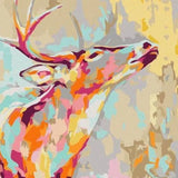 Schilderen op nummer Hert met Vrolijke Kleuren