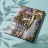 Schilderen op nummer Huis in Bos met Zwanen