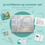 Schilderen op nummer Huisje met Uitzicht op Zee