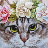 Schilderen op nummer Kat met Bloemen