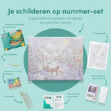 Schilderen op nummer Kerstmis in Stadje