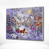 Schilderen op nummer Kerstmis in Stadje