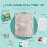 Schilderen op nummer Kleurrijke Vrouw Abstract