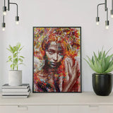 Schilderen op nummer Kleurrijke Vrouw Abstract