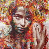 Schilderen op nummer Kleurrijke Vrouw Abstract