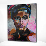 Schilderen op nummer Kleurrijke Vrouw Roze