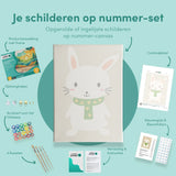 Schilderen op nummer Konijn met Groene Sjaal