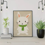 Schilderen op nummer Konijn met Groene Sjaal