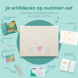 Schilderen op nummer Konijn met Hart