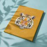 Schilderen op nummer Leeuw Polygon Oranje