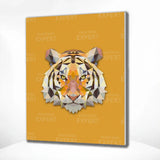 Schilderen op nummer Leeuw Polygon Oranje