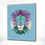 Schilderen op nummer Leeuw Polygon