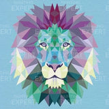 Schilderen op nummer Leeuw Polygon