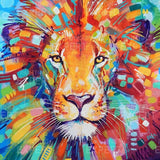 Schilderen op nummer Leeuwen Portret Gekleurd