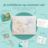 Schilderen op nummer Leeuw en Vlinder op Neus