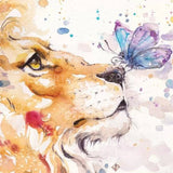 Schilderen op nummer Leeuw en Vlinder op Neus