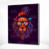 Schilderen op nummer Leeuw met Zonnebril