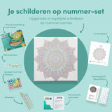 Schilderen op nummer Mandala met Kleuren