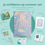 Schilderen op nummer Octopus met Visjes