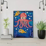 Schilderen op nummer Octopus met Visjes