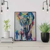 Schilderen op nummer Olifant en Baby