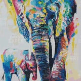 Schilderen op nummer Olifant en Baby