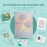 Schilderen op nummer Paardenbloem Zonsondergang