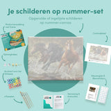 Schilderen op nummer Paarden in Zee