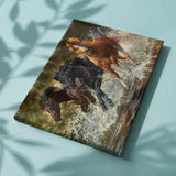 Schilderen op nummer Paarden in Zee