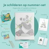 Schilderen op nummer Panda met Bamboe